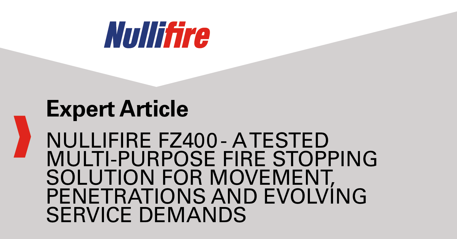 Nullifire FZ400 Fire Stopping Solution